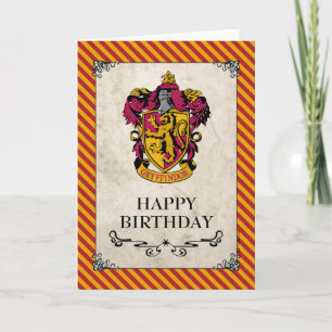 Carte Harry Potter   Gryffindor Joyeux anniversaire