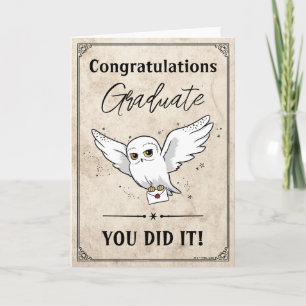 Carte Harry Potter   Hedwig Graduation