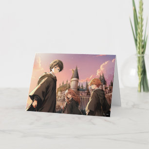 Carte HARRY POTTER™ Hermione & Ron HOGWARTS™ Scène d'ani
