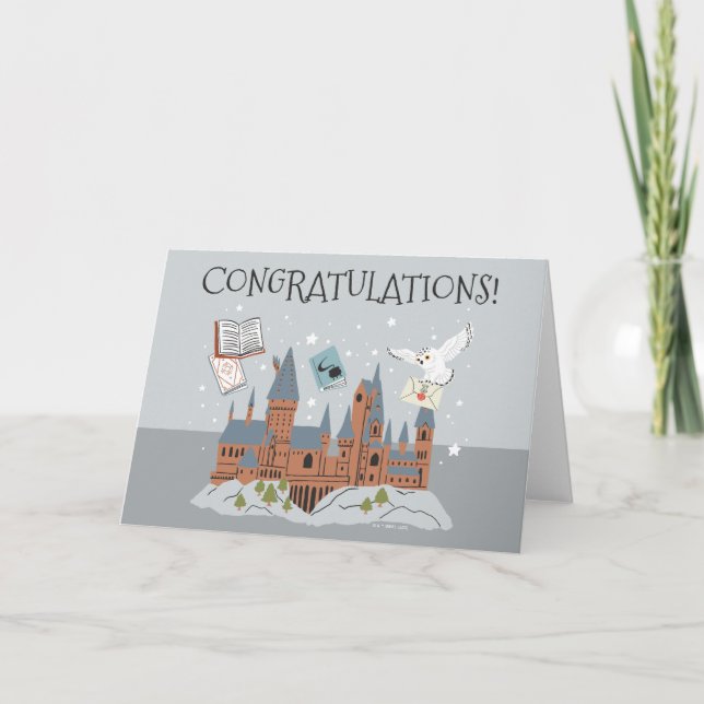 Carte Harry Potter | Hogwarts Castle Félicitations (Devant)