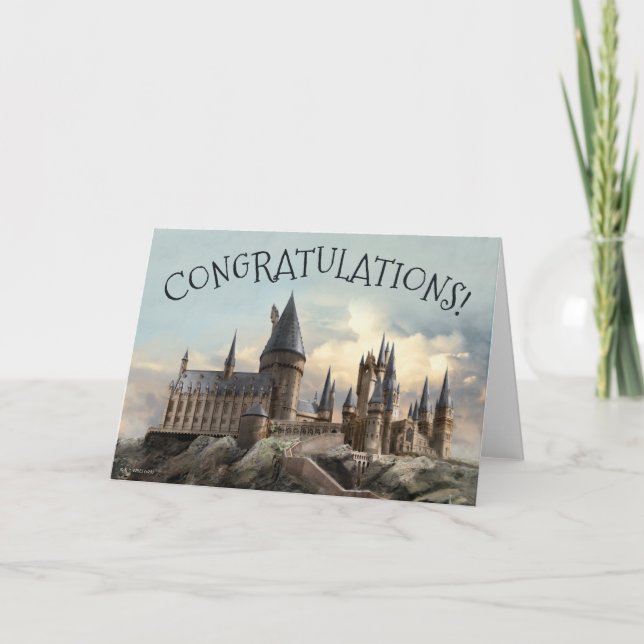 Carte Harry Potter Hogwarts Castle Félicitations (Devant)
