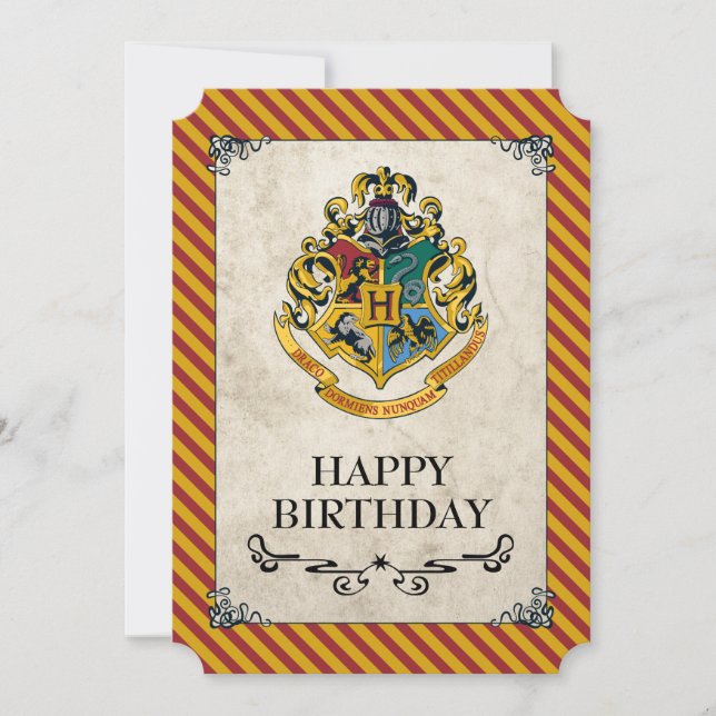 Carte Harry Potter | Hogwarts Joyeux anniversaire (Devant)