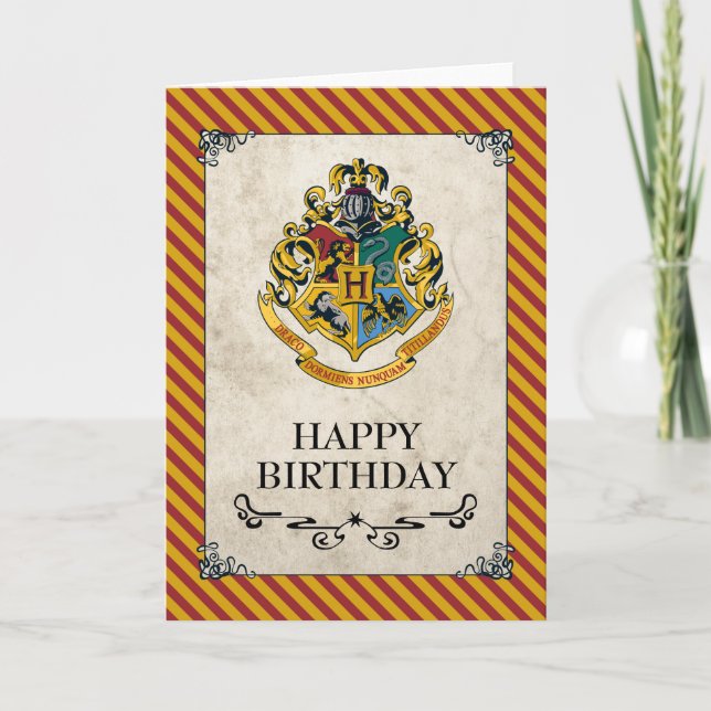 Carte Harry Potter | Hogwarts Joyeux anniversaire (Devant)