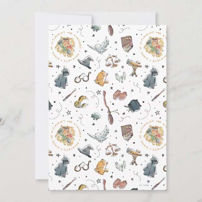 Carte HARRY POTTER™ Icons Pattern (Devant)