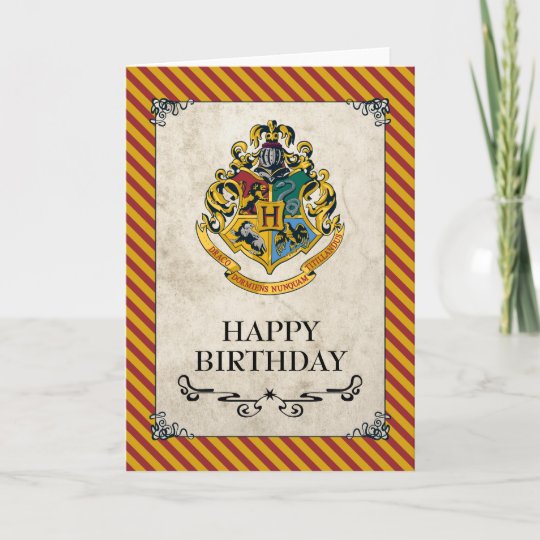 Carte Harry Potter Joyeux Anniversaire De Hogwarts Zazzle Ch