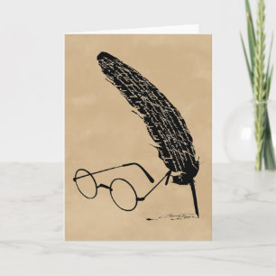 Carte Harry Potter Lunettes et plume