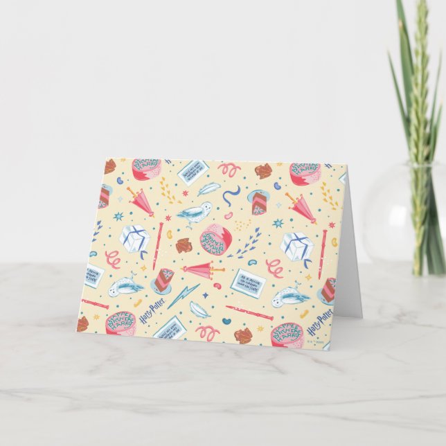 Carte HARRY POTTER™ Motif de fête d'anniversaire (Devant)