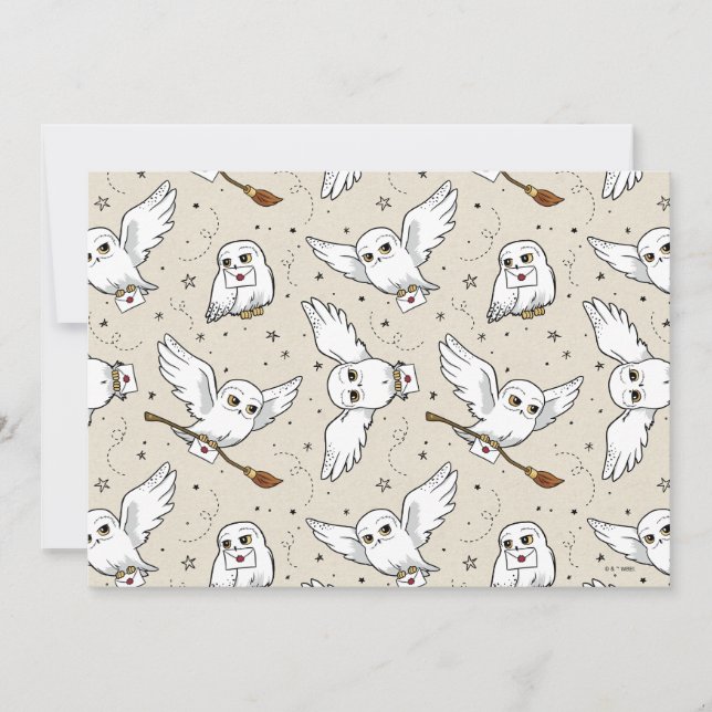 Carte Harry Potter | Motif Hedwig (Devant)