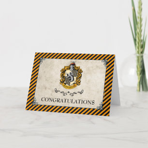 Carte Harry Potter Poufsouffle Félicitations
