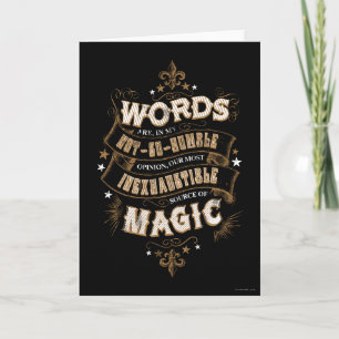 Carte Harry Potter Spell Les Mots Sont Nos Plus Inexha