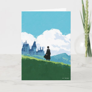 Carte HARRY POTTER™ Surplombant le château HOGWARTS™