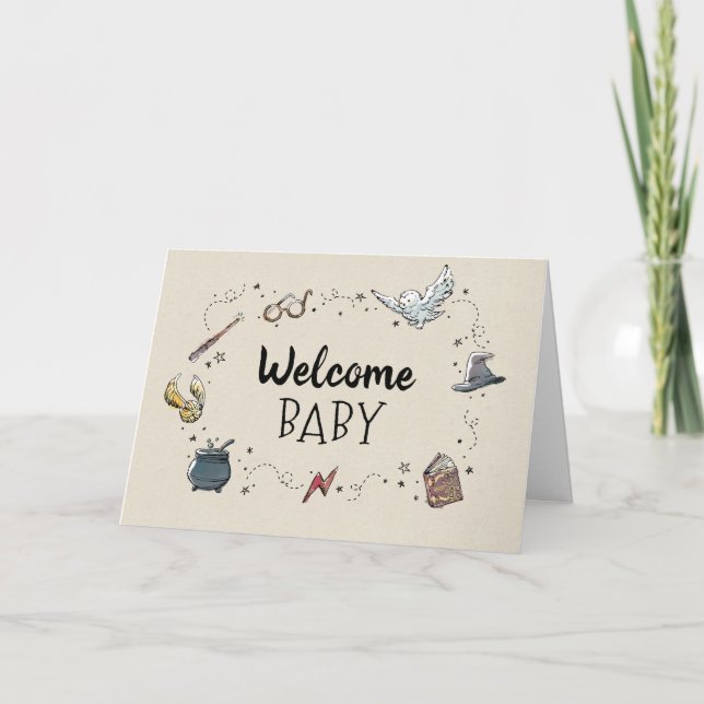Carte HARRY POTTER™ Welcome Baby Félicitations (Devant)