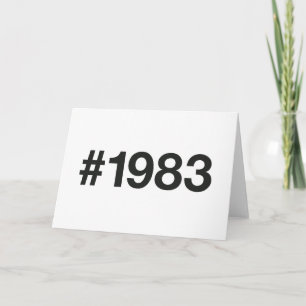 Carte Hashtag 1983 42 Anniversaire