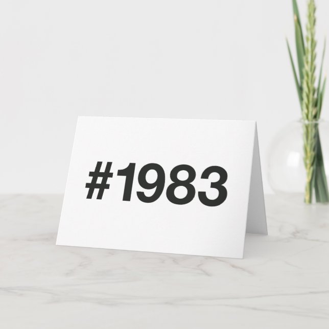 Carte Hashtag 1983 42 Anniversaire (Devant)