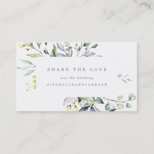 Carte Hashtag Dusty Blue Florals
