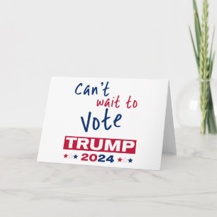 Carte Hâte de voter TRUMP 2024