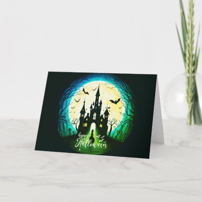 Carte Hauné Château Happy Halloween Déplaisant (Devant)