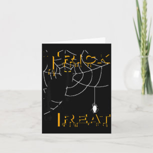 Carte Haut de chat noir Halloween pour traiter ou trompe