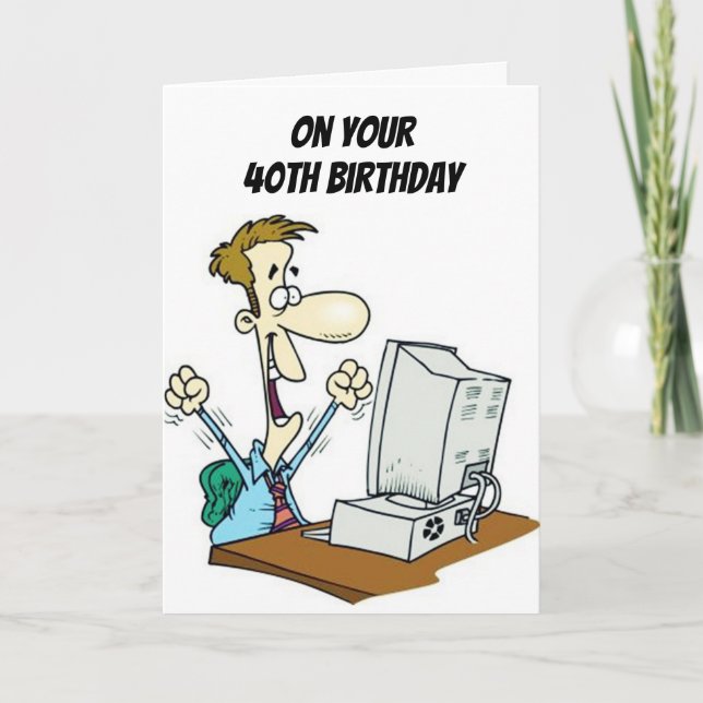 Carte ****HAUTE TECHNOLOGIE*** "40e" SOUHAITS D'ANNIVERS (Devant)