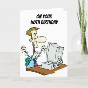 Carte ****HAUTE TECHNOLOGIE*** "40e" SOUHAITS D'ANNIVERS