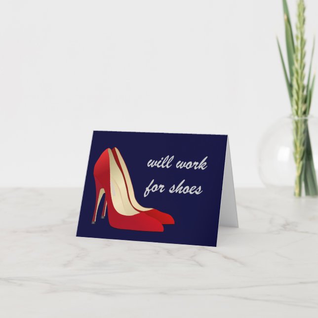 Carte Hautement motivé : Travaillera pour les chaussures (Devant)
