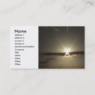 Carte hawaïenne de profil de coucher du soleil