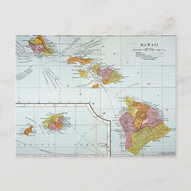 Carte : Hawaii, 1905 (Devant)