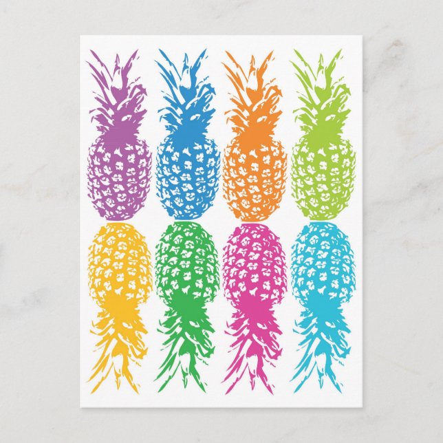 Carte Hawaii à ananas rétro (Devant)
