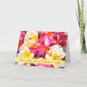 Carte Hawaii Destination Mariage Plumeria tropicale