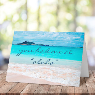 Carte Hawaii Tropical Beach Vous M'Avez Eu À Aloha Scrip