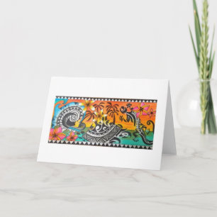 Carte Hawaiian Themed blank Card