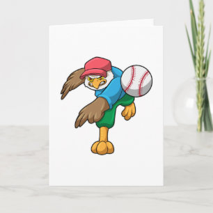 Carte Hawk au baseball avec batte de baseball
