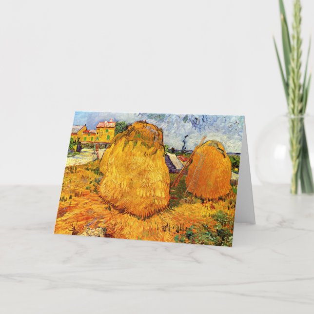 Carte Haystacks en Provence par Vincent van Gogh (Devant)