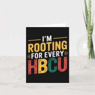 Carte Hbcu Black History Mois Je soutiens pour chaque Hb