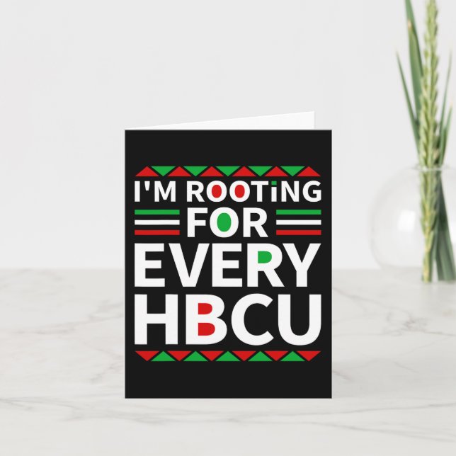 Carte Hbcu Black History Pride Historique Black College (Devant)