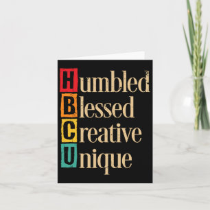 Carte Hbcu Mois de l'histoire des Noirs Humbled Blessed
