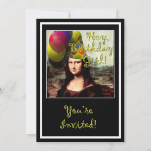 Carte Hé, Fille d'Anniversaire, Mona Lisa !