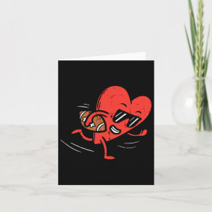 Carte Heart American Football Valentines Day Boys Men Ki