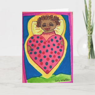 Carte Heart Angel Flying avec Valentine
