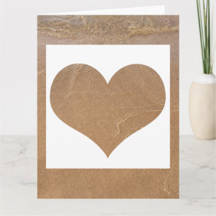 Carte Heart Coastal Sandy Océan Nautique Cute Beach