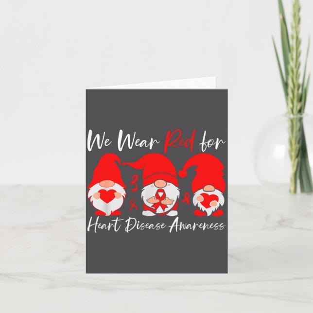 Carte Heart Disease Awareness Gnome  (Devant)