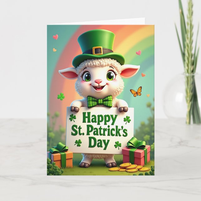 Carte Heart Pattern St Patricks Day Card (Devant)