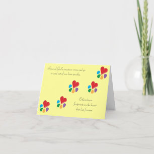 Carte Heart-Paw_ "empreintes de pas sur le coeur"