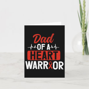 Carte Heart Warrior Papa Chd Maladie cardiaque congénita