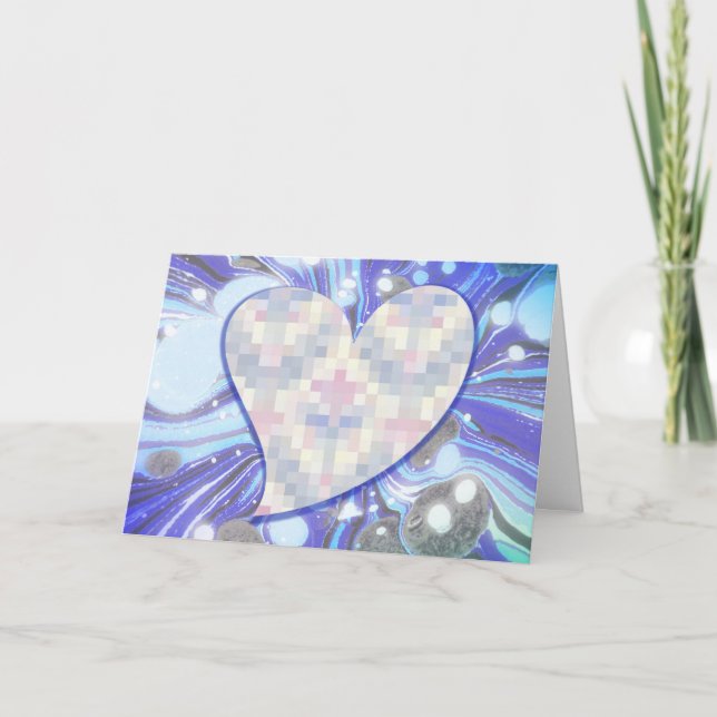 Carte Heart Whimsy dans Blue Valentine's Card (Devant)