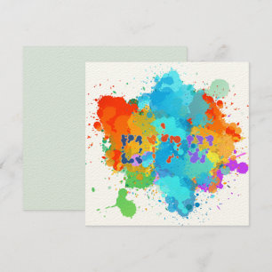 Carte Hébreu "Shalom" avec Arrière - plan de Peinture