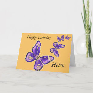 Carte Helen Happy Birthday Butterfly Card