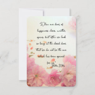 Carte Helen Keller cite sur Happiness Flat Card