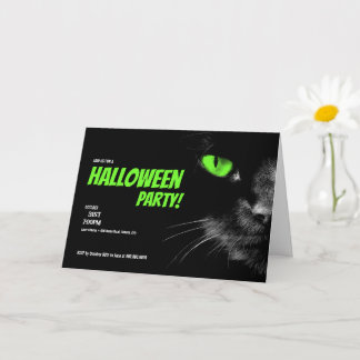 Carte Hello Darkness Green Eyes fête d'Halloween