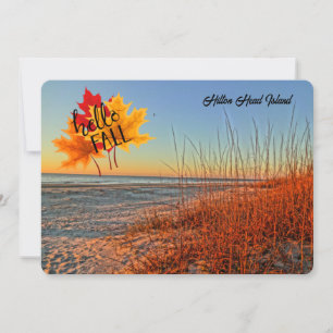 Carte Hello Fall Hilton Head Island Beach Caroline du Su